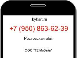 Информация о номере телефона +7 (950) 863-62-39: регион, оператор