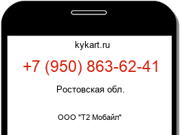 Информация о номере телефона +7 (950) 863-62-41: регион, оператор