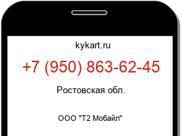 Информация о номере телефона +7 (950) 863-62-45: регион, оператор
