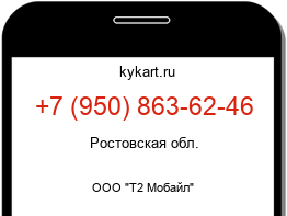 Информация о номере телефона +7 (950) 863-62-46: регион, оператор