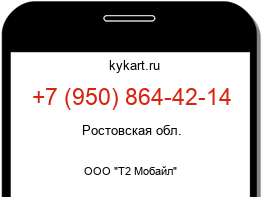 Информация о номере телефона +7 (950) 864-42-14: регион, оператор