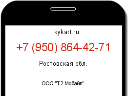 Информация о номере телефона +7 (950) 864-42-71: регион, оператор