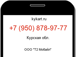 Информация о номере телефона +7 (950) 878-97-77: регион, оператор