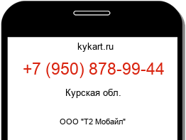 Информация о номере телефона +7 (950) 878-99-44: регион, оператор