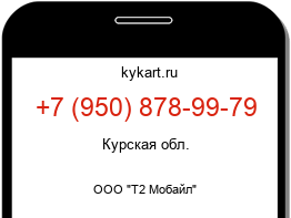 Информация о номере телефона +7 (950) 878-99-79: регион, оператор