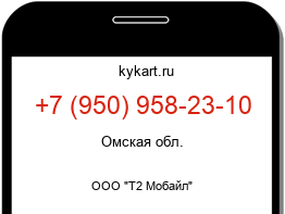 Информация о номере телефона +7 (950) 958-23-10: регион, оператор