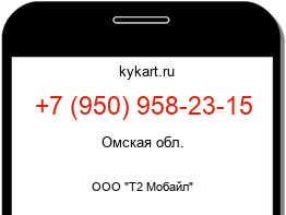Информация о номере телефона +7 (950) 958-23-15: регион, оператор