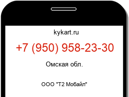 Информация о номере телефона +7 (950) 958-23-30: регион, оператор