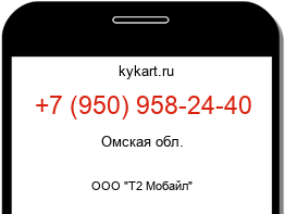 Информация о номере телефона +7 (950) 958-24-40: регион, оператор