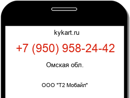 Информация о номере телефона +7 (950) 958-24-42: регион, оператор