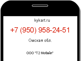 Информация о номере телефона +7 (950) 958-24-51: регион, оператор