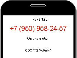 Информация о номере телефона +7 (950) 958-24-57: регион, оператор
