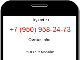Информация о номере телефона +7 (950) 958-24-73: регион, оператор