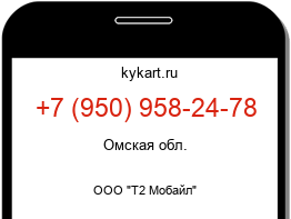 Информация о номере телефона +7 (950) 958-24-78: регион, оператор