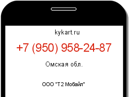 Информация о номере телефона +7 (950) 958-24-87: регион, оператор