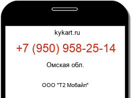 Информация о номере телефона +7 (950) 958-25-14: регион, оператор