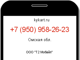 Информация о номере телефона +7 (950) 958-26-23: регион, оператор
