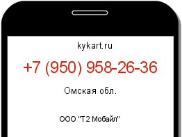 Информация о номере телефона +7 (950) 958-26-36: регион, оператор