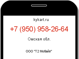 Информация о номере телефона +7 (950) 958-26-64: регион, оператор
