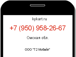 Информация о номере телефона +7 (950) 958-26-67: регион, оператор