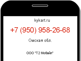 Информация о номере телефона +7 (950) 958-26-68: регион, оператор