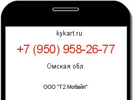 Информация о номере телефона +7 (950) 958-26-77: регион, оператор