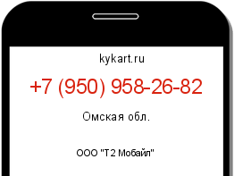 Информация о номере телефона +7 (950) 958-26-82: регион, оператор