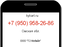 Информация о номере телефона +7 (950) 958-26-86: регион, оператор