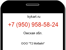 Информация о номере телефона +7 (950) 958-58-24: регион, оператор
