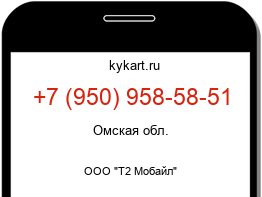 Информация о номере телефона +7 (950) 958-58-51: регион, оператор
