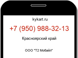 Информация о номере телефона +7 (950) 988-32-13: регион, оператор
