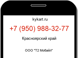 Информация о номере телефона +7 (950) 988-32-77: регион, оператор