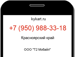 Информация о номере телефона +7 (950) 988-33-18: регион, оператор