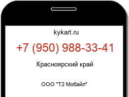 Информация о номере телефона +7 (950) 988-33-41: регион, оператор