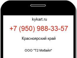 Информация о номере телефона +7 (950) 988-33-57: регион, оператор