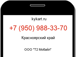 Информация о номере телефона +7 (950) 988-33-70: регион, оператор