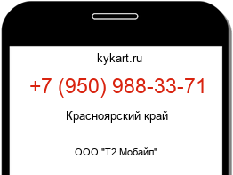 Информация о номере телефона +7 (950) 988-33-71: регион, оператор