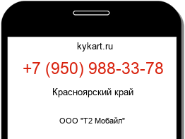 Информация о номере телефона +7 (950) 988-33-78: регион, оператор