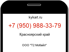 Информация о номере телефона +7 (950) 988-33-79: регион, оператор