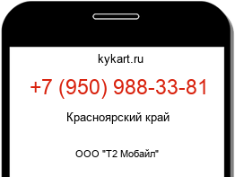 Информация о номере телефона +7 (950) 988-33-81: регион, оператор