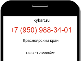 Информация о номере телефона +7 (950) 988-34-01: регион, оператор
