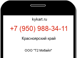 Информация о номере телефона +7 (950) 988-34-11: регион, оператор