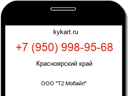Информация о номере телефона +7 (950) 998-95-68: регион, оператор