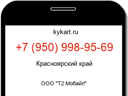 Информация о номере телефона +7 (950) 998-95-69: регион, оператор
