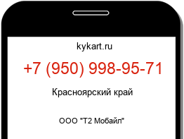 Информация о номере телефона +7 (950) 998-95-71: регион, оператор