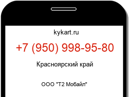 Информация о номере телефона +7 (950) 998-95-80: регион, оператор