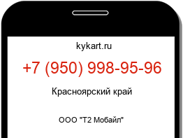 Информация о номере телефона +7 (950) 998-95-96: регион, оператор