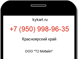 Информация о номере телефона +7 (950) 998-96-35: регион, оператор