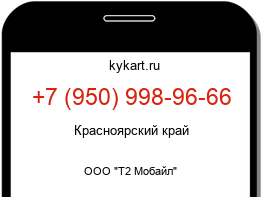 Информация о номере телефона +7 (950) 998-96-66: регион, оператор