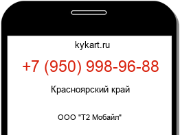 Информация о номере телефона +7 (950) 998-96-88: регион, оператор